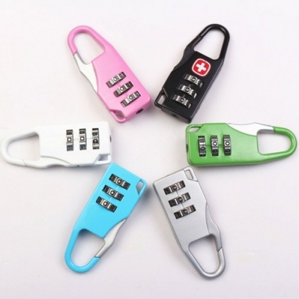 3 Dial Digit Number Code Password Combination Padlock