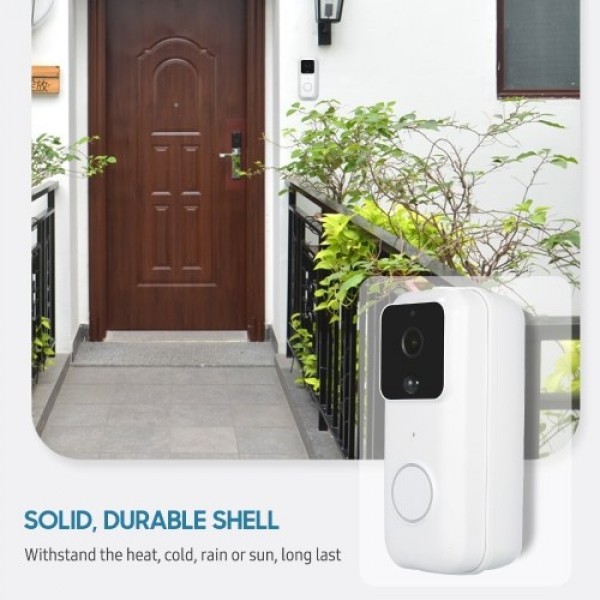 Smart Video Doorbell Camera Door Bell with 170° View Night Vision Motion Detection 2 Way Audio Phone App Easy Installation Direc