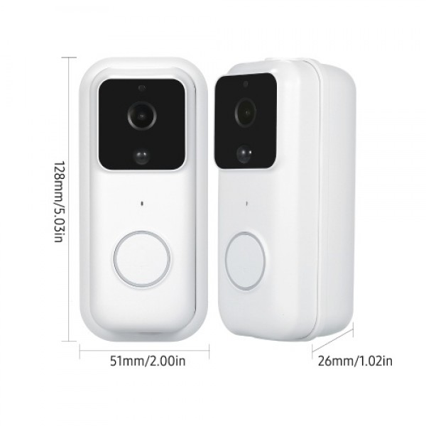 Smart Video Doorbell Camera Door Bell with 170° View Night Vision Motion Detection 2 Way Audio Phone App Easy Installation Direc