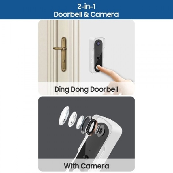 Smart Video Doorbell Home Wireless WiFi Doorbell Camera Waterproof Outdoor Ding Dong Doorbell