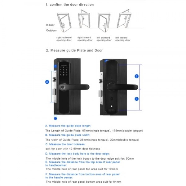 WAFU Tuya Fingerprint Lock Indoor Electronic Lock