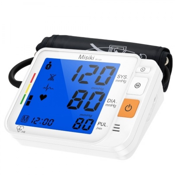 Misiki  Digital Blood Pressure Monitor, Large Cuff 0.7-1.3 Feet - Automatic Upper Arm Blood Pressure Cuff Sets Backlight LCD scr