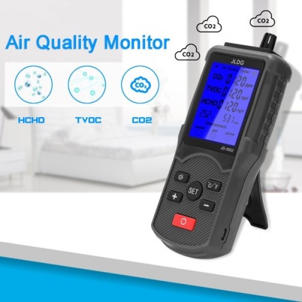 Multifunctional Air Quality Tester CO2 TVOC Meter Temperature Humidity Measuring Device