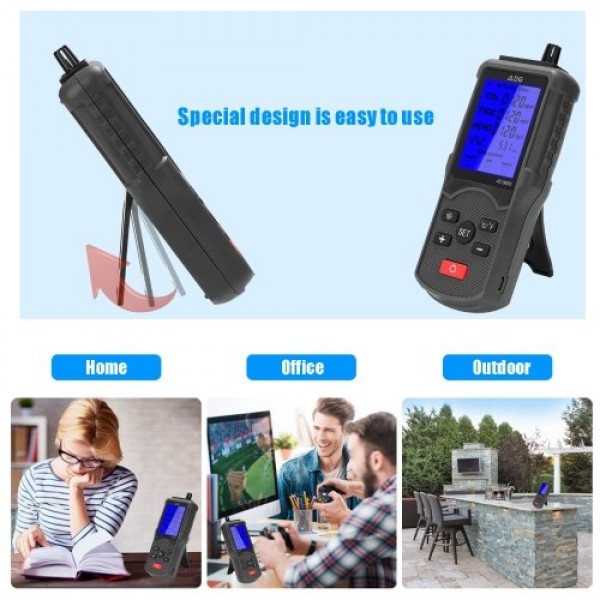 Multifunctional Air Quality Tester CO2 TVOC Meter Temperature Humidity Measuring Device