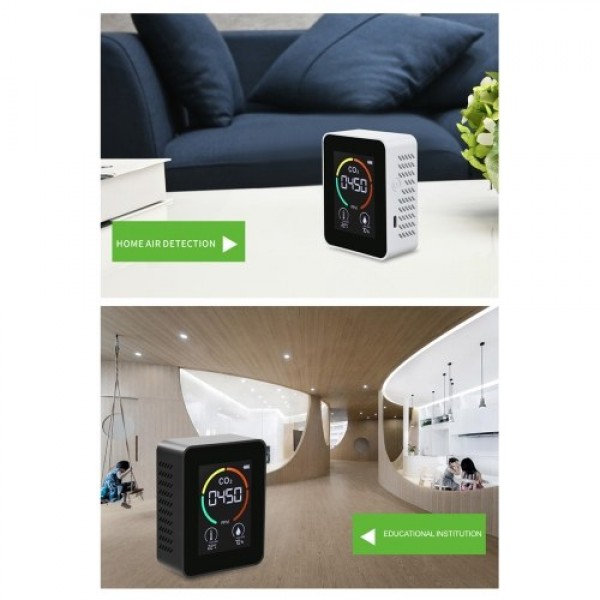 Air Quality Monitor Indoor Home CO2 Meter Carbon Dioxide Detector