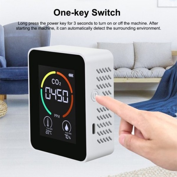 Air Quality Monitor Indoor Home CO2 Meter Carbon Dioxide Detector