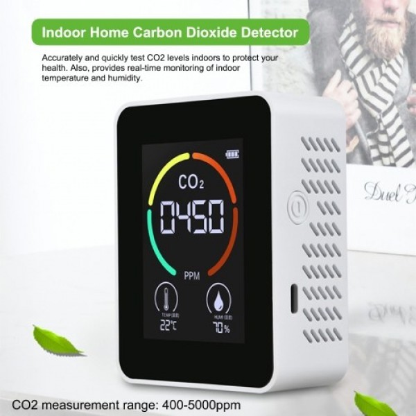 Air Quality Monitor Indoor Home CO2 Meter Carbon Dioxide Detector