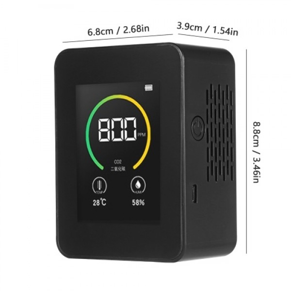 Air Quality Monitor CO2 Meter Temperature and Humidity Carbon Dioxide Detector