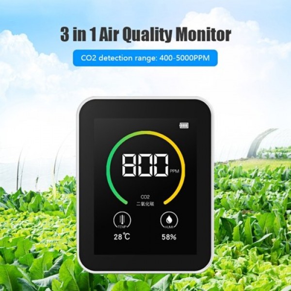 Air Quality Monitor CO2 Meter Temperature and Humidity Carbon Dioxide Detector