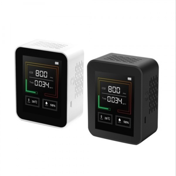 CO2 TVOC Temperature Humidity Air Quality Detector With battery