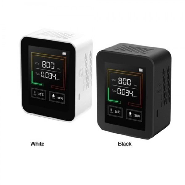 CO2 TVOC Temperature Humidity Air Quality Detector With battery