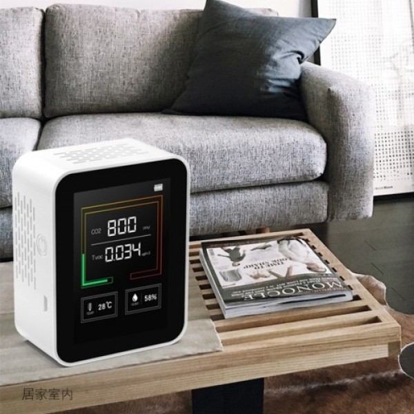 CO2 TVOC Temperature Humidity Air Quality Detector With battery