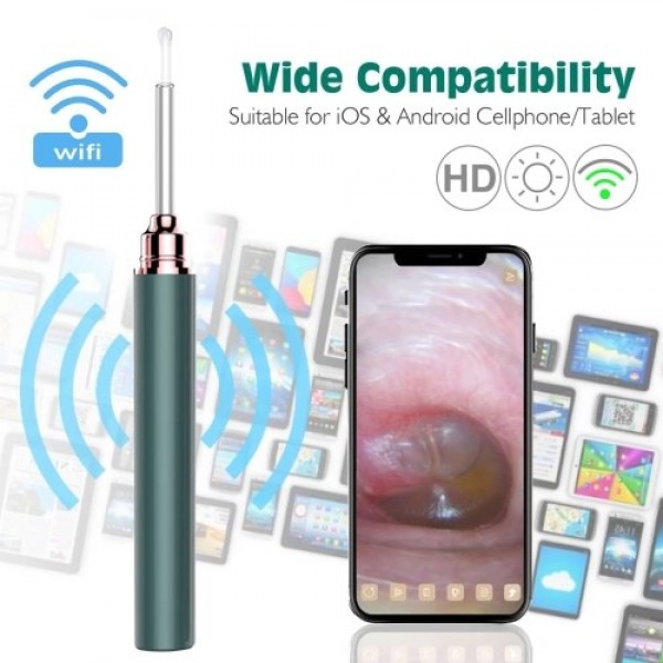 Wireless Endoscope WiFi Medical In Ear Cleaning Spoon