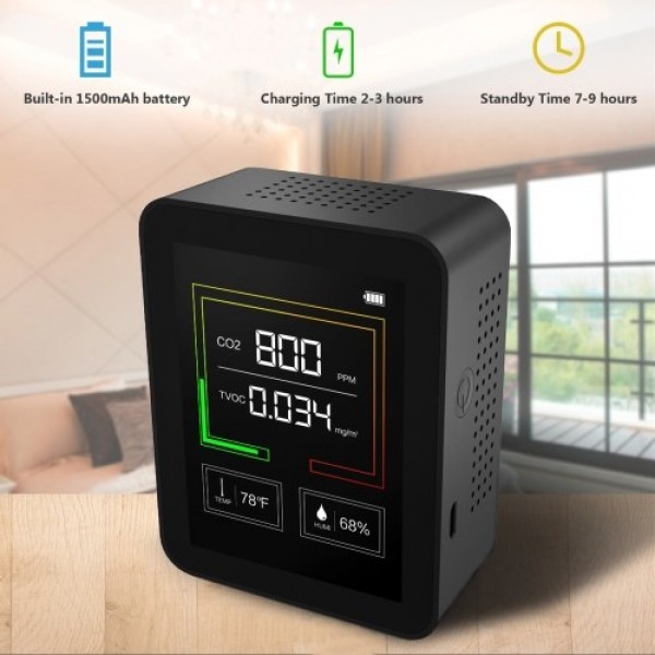 Carbon Dioxide Meter Temperature/Humidity Air Quality Monitor