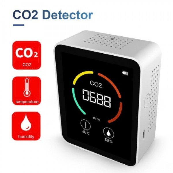 3 in 1 Carbon Dioxide Detector Air Quality Monitor 2pcs Temperature Humidity Air Analyzer for CO2 Digital CO2 Meter Home Office 