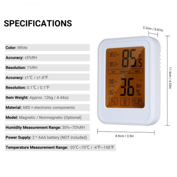 High Precision Thermometer Hygrometer Digital Thermo-Hygrometer