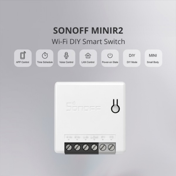 3PCS SONOFF MINIR2 Itead DIY 2-Way WiFi Smart Switch Small Body Light Switch Timer Support SPDT/Rocker Remote Control via eWeLin