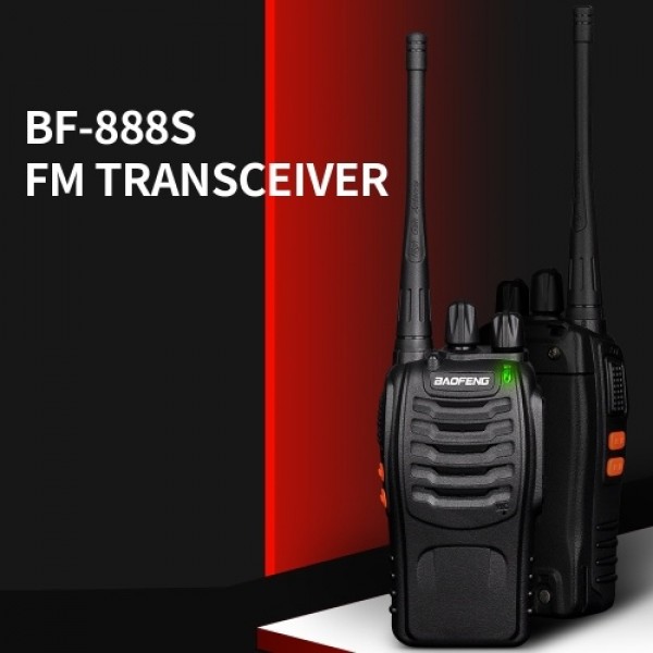 BAOFENG BF-888S UHF 400-470MHz FM Transceiver Two-way Radio Portable Handheld Walkie Talkie Long Distance 2PCS US Plug