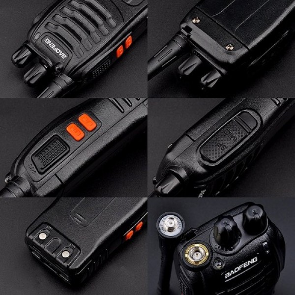 BAOFENG BF-888S UHF 400-470MHz FM Transceiver Two-way Radio Portable Handheld Walkie Talkie Long Distance 2PCS US Plug