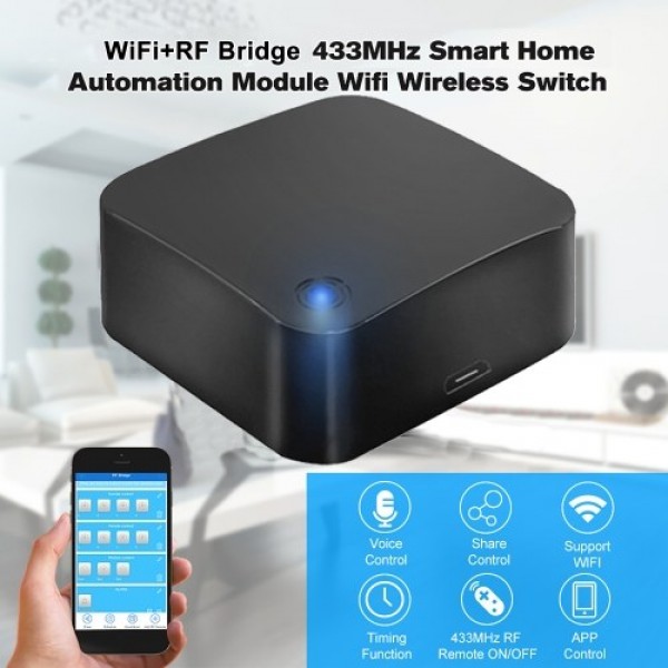 WiFi+RF Bridge 433MHz Smart Home Automation Module Wifi Wireless Switch