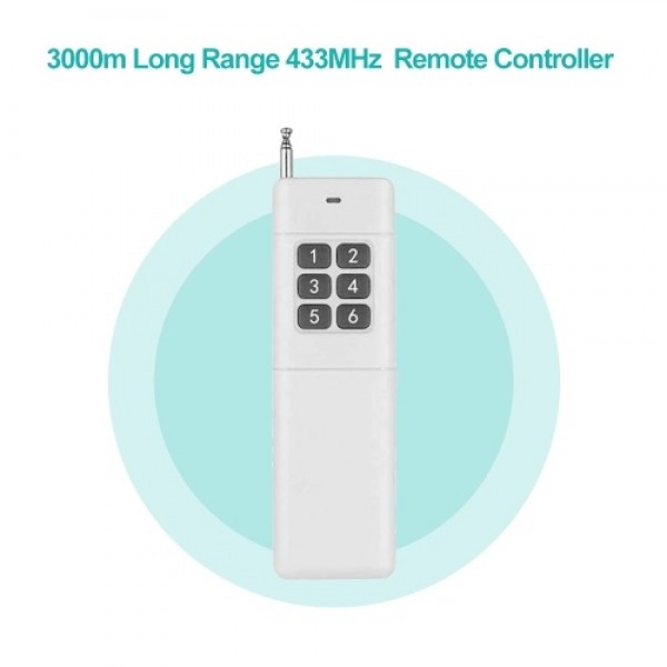 3000m Long Range Distance High Power 1CH Portable Remote Control Key Fob 1 CH RF 433 MHz Transmitter