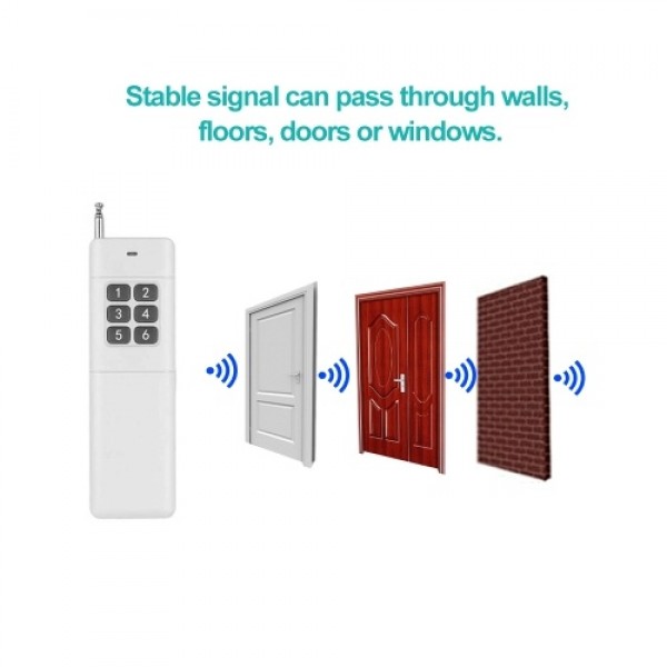 3000m Long Range Distance High Power 1CH Portable Remote Control Key Fob 1 CH RF 433 MHz Transmitter