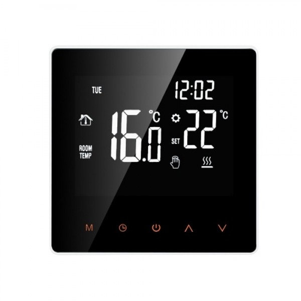 Smart Thermostat Water/Gas Boiler Digital Temperature Controller Touchscreen LCD Display Week Programmable Anti-freeze Function 