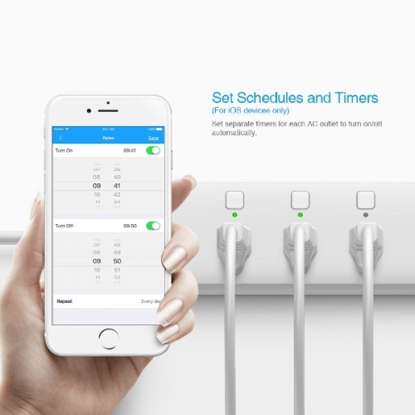 Koogeek Wi-Fi Enabled Smart Outlet Support Siri/Alexa/Google Assistant