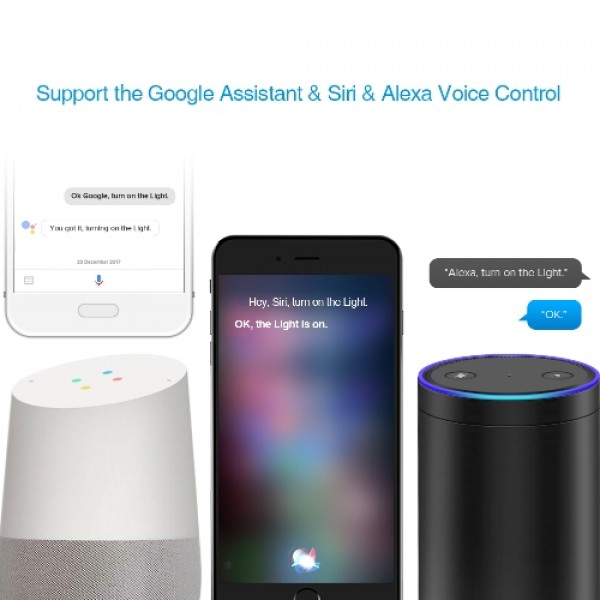 Koogeek Wi-Fi Enabled Smart Outlet Support Siri/Alexa/Google Assistant