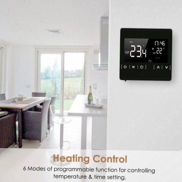 Smart LCD Touchscreen Thermostat for Home Programmable Electric Floor Heating System Water Heating Thermoregulator AC 85-250V Te