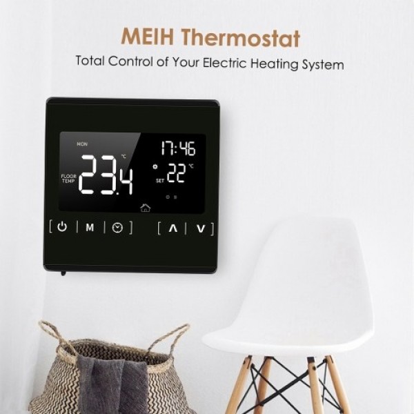 Smart LCD Touchscreen Thermostat for Home Programmable Electric Floor Heating System Water Heating Thermoregulator AC 85-250V Te