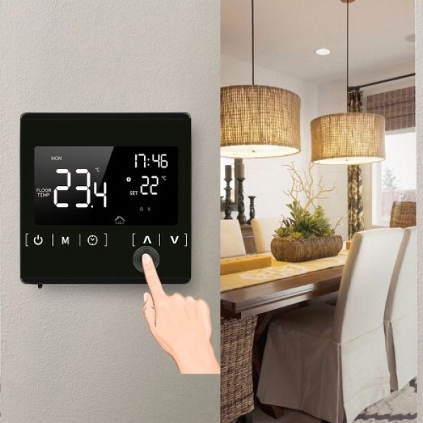 Smart LCD Touchscreen Thermostat for Home Programmable Electric Floor Heating System Water Heating Thermoregulator AC 85-250V Te