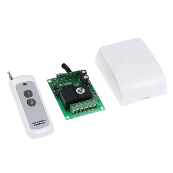 Smart Home 433Mhz RF DC 12V 2CH Learning Code Wireless Remote Control Switch