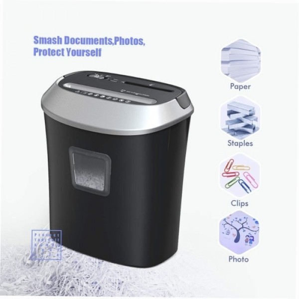 12 sheet paper shredder, credit card shredder for home, school, portable handle design with 22L bin