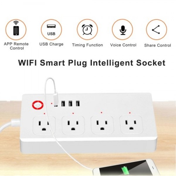 Intelligent Smart Plug power strip WiFi Sockets Power Strip