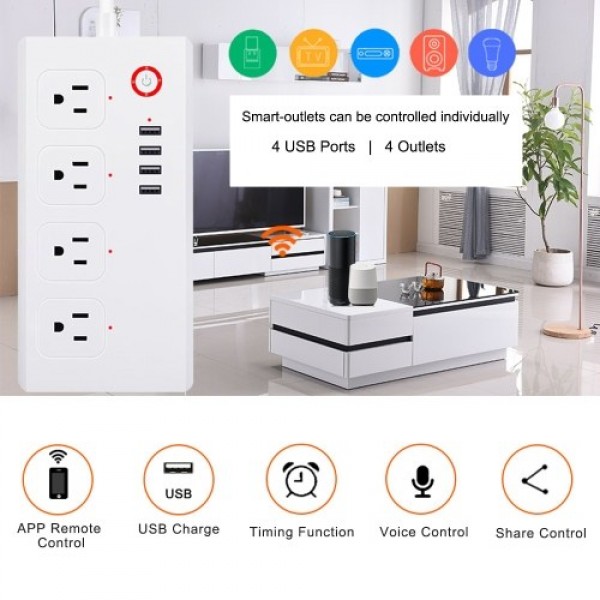 Intelligent Smart Plug power strip WiFi Sockets Power Strip