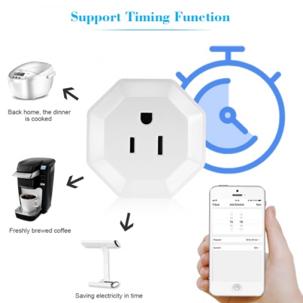 4PCS Wireless WIFI Smart Plug US Outlet WI-FI Socket