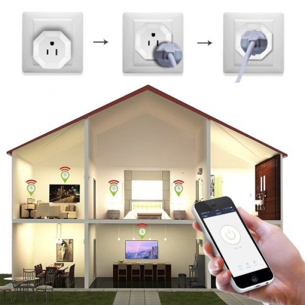 4PCS Wireless WIFI Smart Plug US Outlet WI-FI Socket