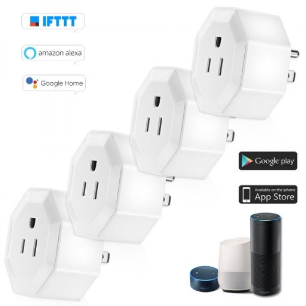 4PCS Wireless WIFI Smart Plug US Outlet WI-FI Socket