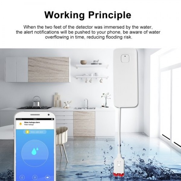 WIFI Water Leak Sensor Water Leakage Intrusion Detector