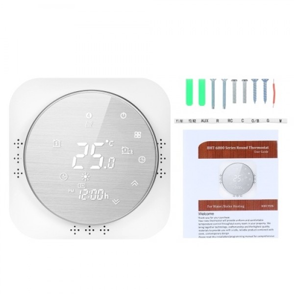 95-240V Programmable Thermostat 5+1+1 Six Periods Touchscreen LCD with Backlight Boiler Heating Thermoregulator Temperature Cont