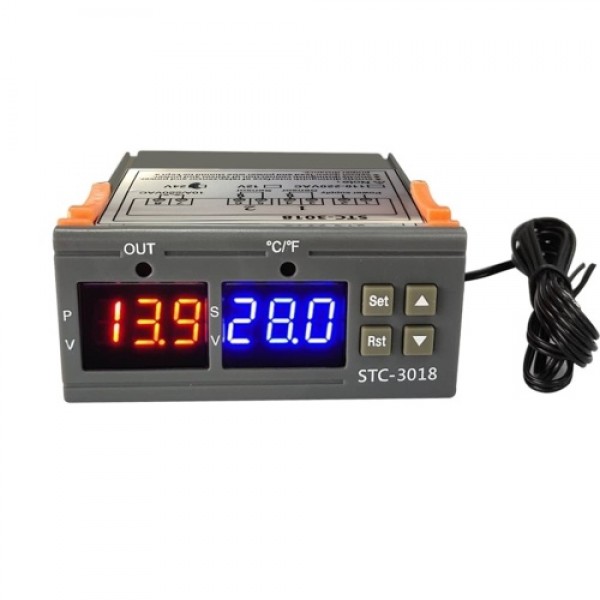 STC-3018 Temperature Controller, Digital LED Display Thermostat 12V