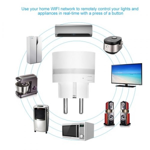 Smart WIFI Plug with LED Night Lighting Support WIFI Connection