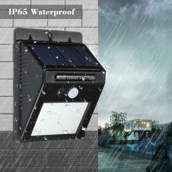 20 LED Solar Sensor Waterproof  Wall Lights