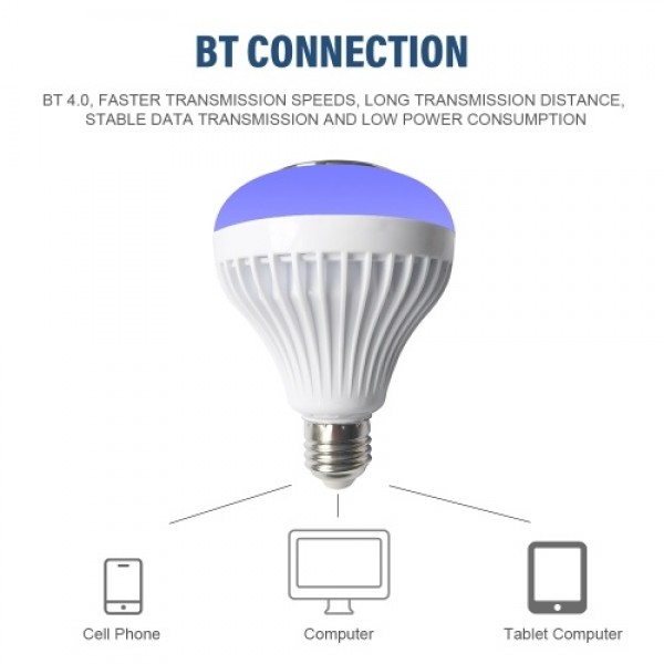 Wireless BT E27 Bulb Remote Control Smart Bulb