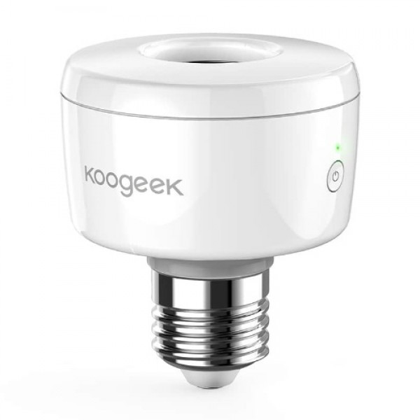 Koogeek Wi-Fi Enabled Smart Socket E26 Light Bulb Adapter Monitor Power Works with Apple HomeKit Support Siri Voice Control Home