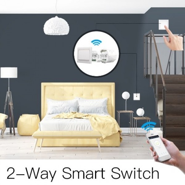 ZIGBEE3.0 Hide Breaker One Way Intelligent Switch Module APP Remote Control with Timer Function Compatible with Amazon Alexa Goo