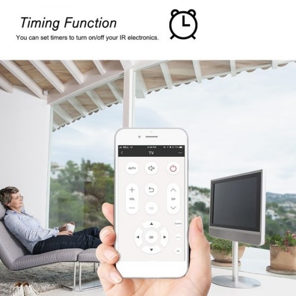 Smart WiFi IR Remote Control WiFi(2.4Ghz) Enabled Infrared Universal Remote Controller For Air Conditioner TV DVD Fan Using Tuya