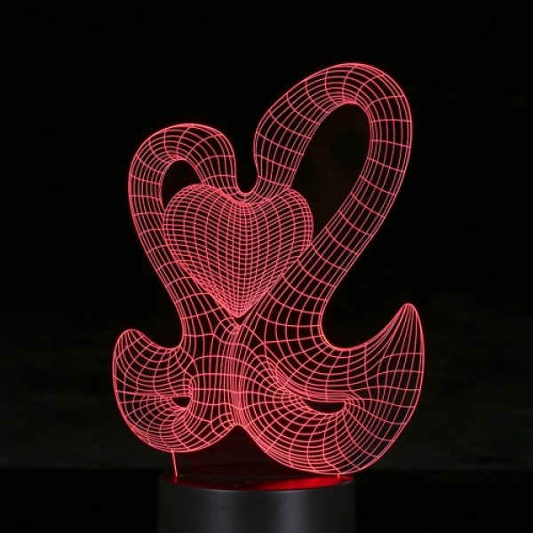 Creative 3D LED Illusion Colorful Table Night Light with Remote Control