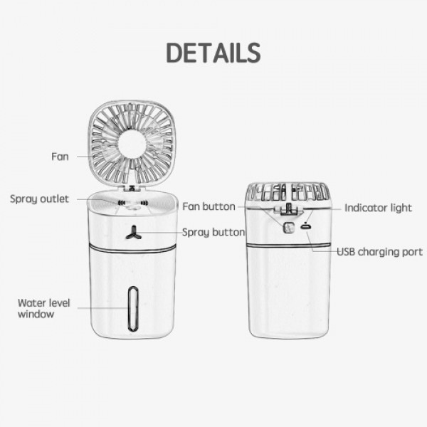 USB 18650 Battery Rechargeable Fan Ventilation Air Conditioning Fans